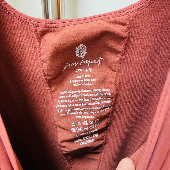 NWT Free People Good Karma Flared Onesie Henna Burgundy MSRP $118 Size Small - Picture 8 of 9